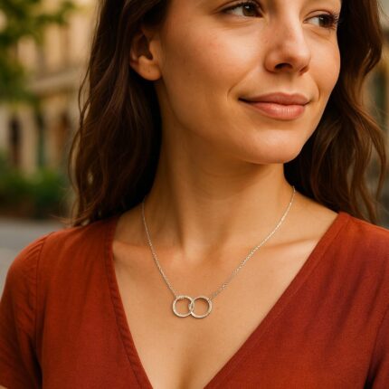 N2915064 Collier en laiton plaqué platine